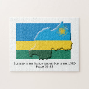 RWANDA   Blessed Nation   RWANDAN FLAG Jigsaw Puzzle