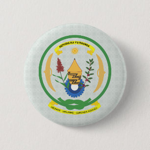 Rwanda Coat of Arms detail 6 Cm Round Badge