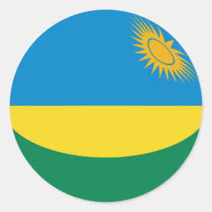 Rwanda Fisheye Flag Sticker