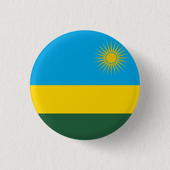 Rwanda Flag 3 Cm Round Badge (Front)