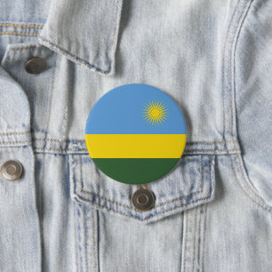 Rwanda flag 7.5 cm round badge