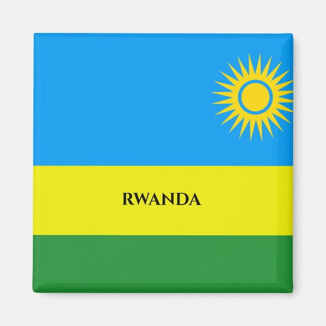 Rwanda Flag Africa Magnet (Front)