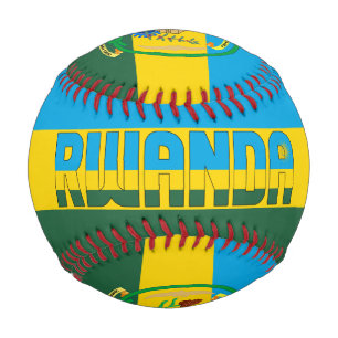 Rwanda Flag and Coat of Arms Patriotic Baseball