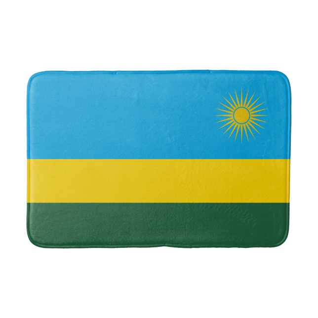 Rwanda Flag Bath Mat (Front)