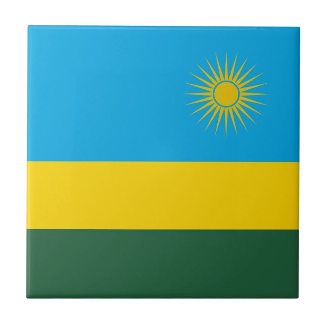 Rwanda Flag Ceramic Tile (Front)