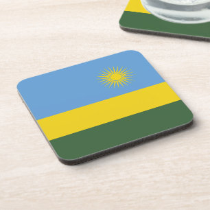 Rwanda flag coaster