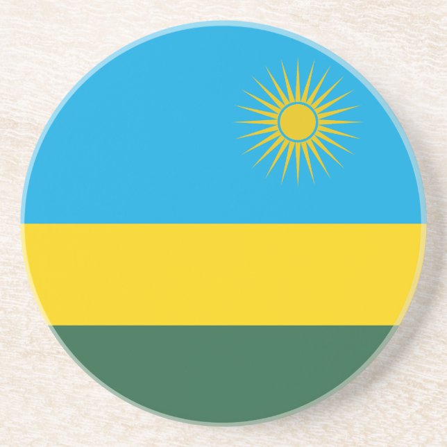 Rwanda Flag Coaster (Front)