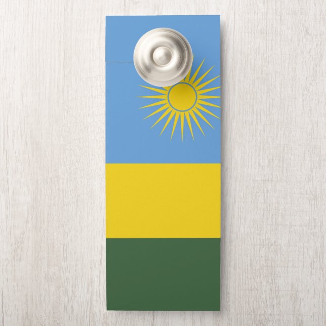 Rwanda flag door hanger (On Knob)