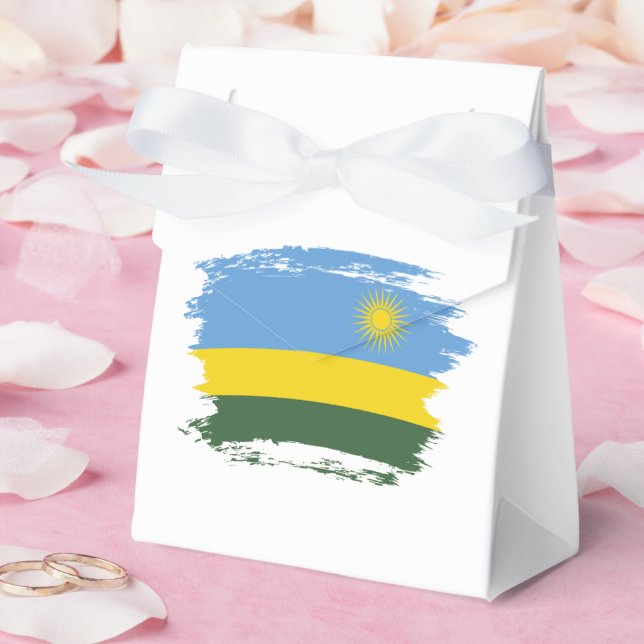 Rwanda flag favour box (Wedding)