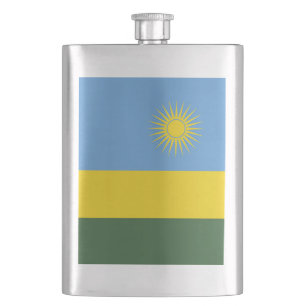 Rwanda flag hip flask