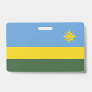 Rwanda flag ID badge