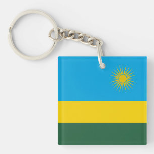 Rwanda Flag Key Ring