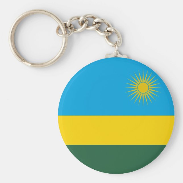 Rwanda Flag Key Ring (Front)