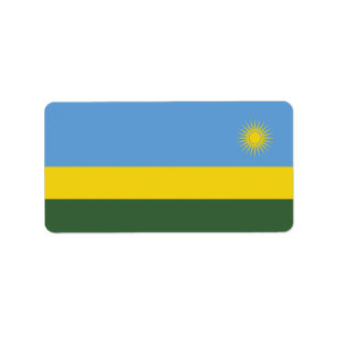 Rwanda flag label