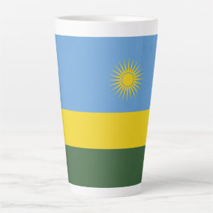 Rwanda flag latte mug