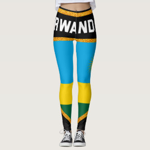 Rwanda Flag Leggings