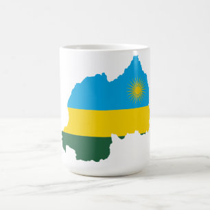 Rwanda Flag & Map Mug