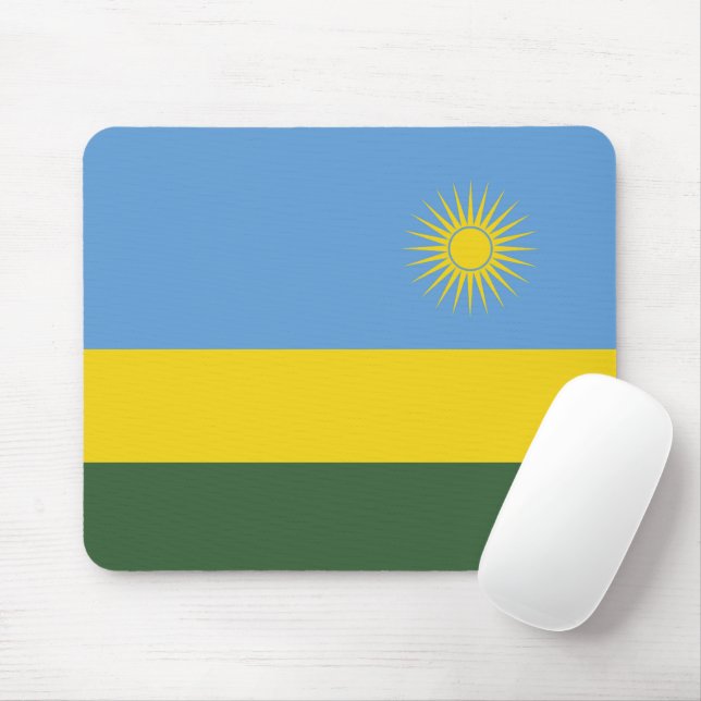 Rwanda flag mouse pad (With Mouse)