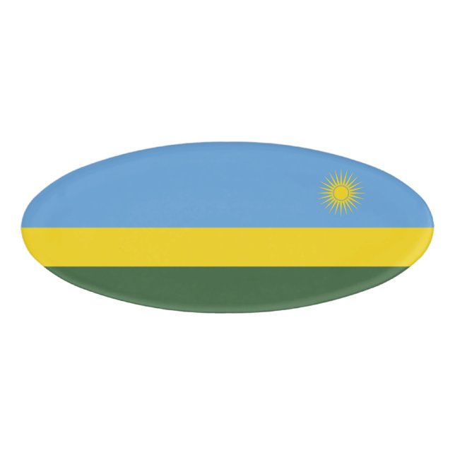 Rwanda flag name tag (Front)