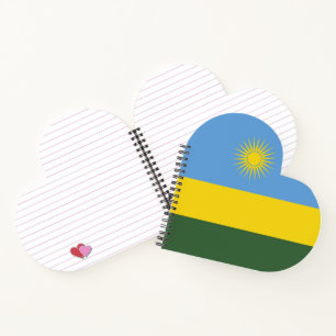 Rwanda flag notebook
