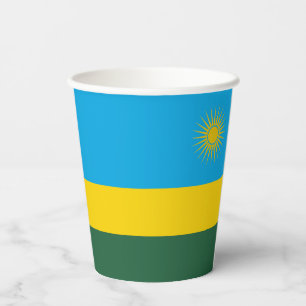 Rwanda Flag Paper Cups