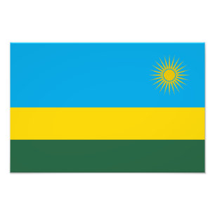 Rwanda Flag Photo Print