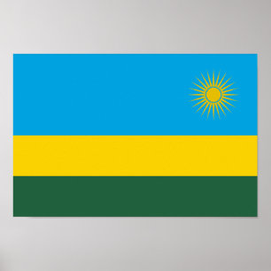 Rwanda Flag Poster