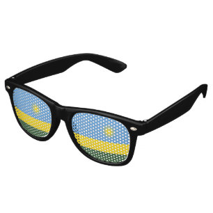 Rwanda flag retro sunglasses