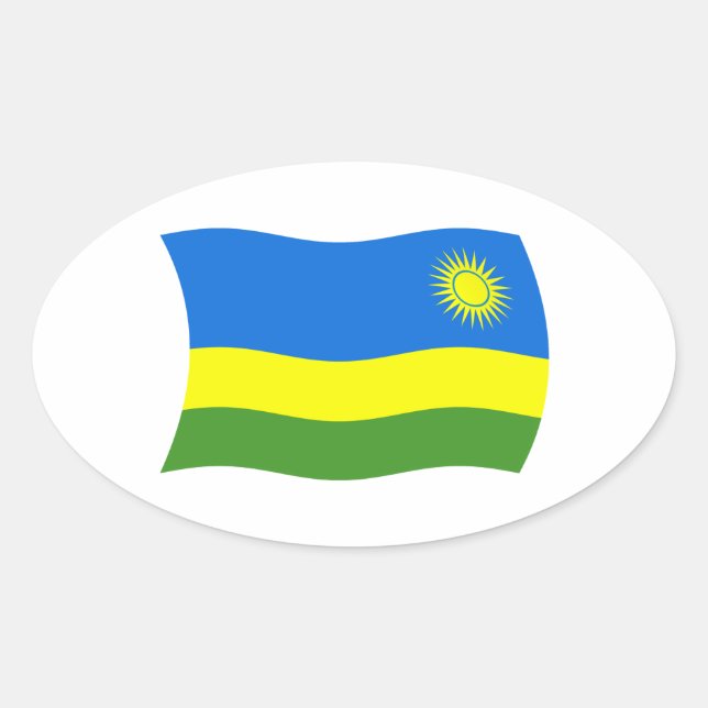 Rwanda Flag Sticker (Front)