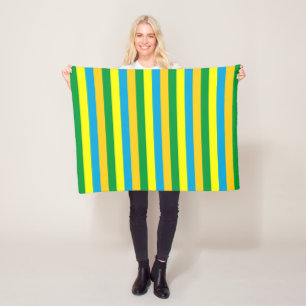 Rwanda flag stripes country symbol fleece blanket