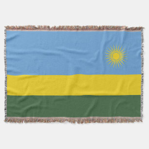 Rwanda flag throw blanket