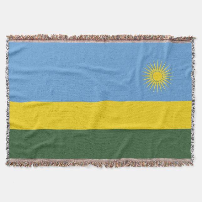 Rwanda flag throw blanket (Front)
