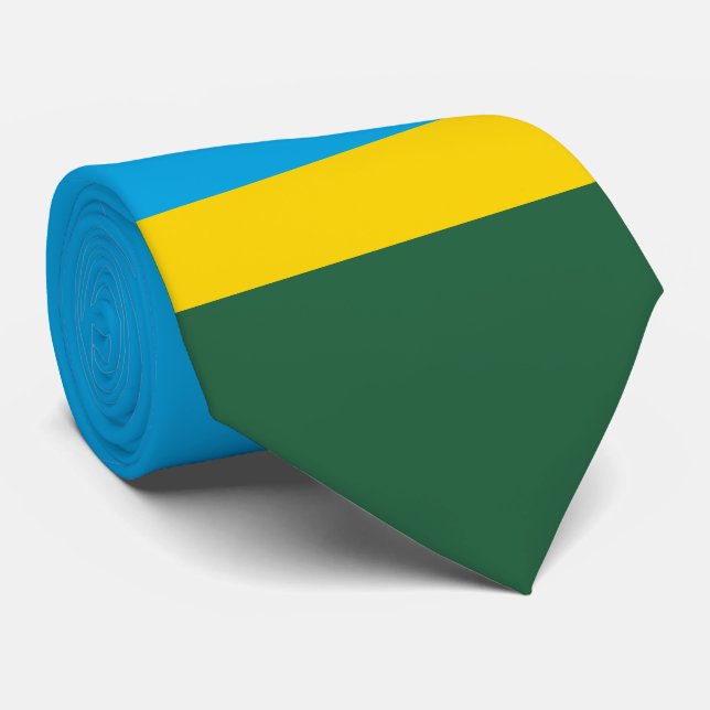 Rwanda Flag Tie (Rolled)