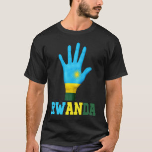 RWANDA Hand Up Flag I Love RWANDA Travel T-Shirt