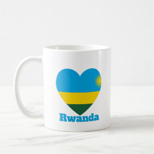 Rwanda Heart Flag Coffee Mug