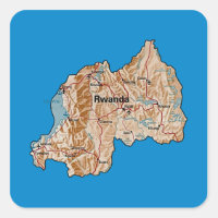 Rwanda Map Sticker