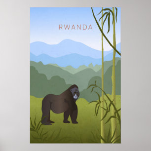 Rwanda Minimal Travel Poster
