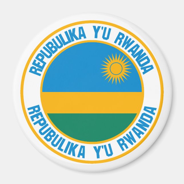 Rwanda Round Emblem Magnet (Front)