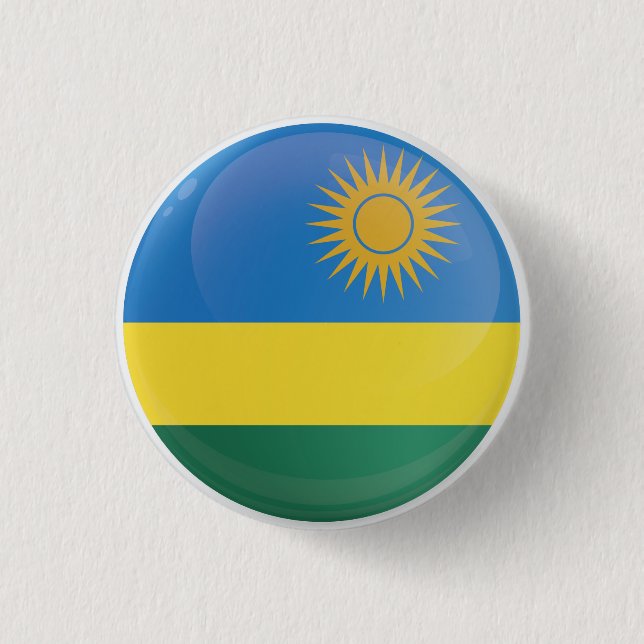 Rwanda  Round Icon Flag 3 Cm Round Badge (Front)