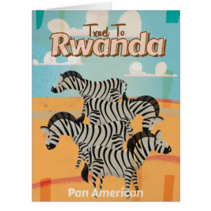 Rwanda Vintage Travel Poster