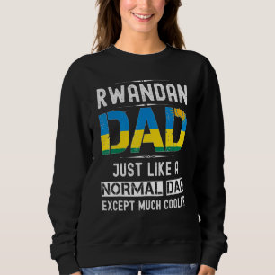Rwandan Dad Fathers Day Rwanda Flag Men Birthday Sweatshirt