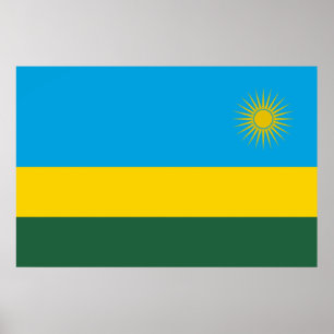 Rwandan Flag (Rwanda) (African Country) Poster