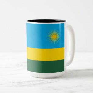 Rwandan Flag (Rwanda) (African Country) Two-Tone Coffee Mug