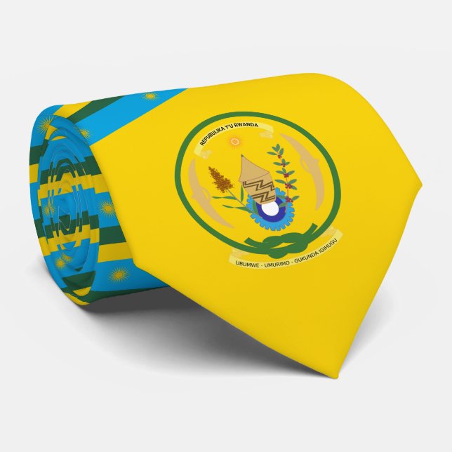 Rwandan Flag & Seal, Flag of Rwanda Tie (Rolled)