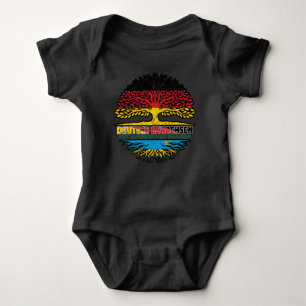 Rwandan German Germany Baum Wurzel Baby Bodysuit