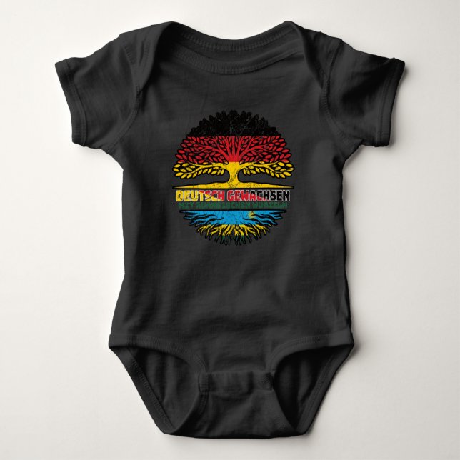Rwandan German Germany Baum Wurzel Baby Bodysuit (Front)
