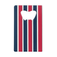 RWB Baseball Coord Stripes 1-CARD BOTTLE OPENER