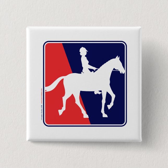 RWB-HORSE-RIDER 15 CM SQUARE BADGE (Front)