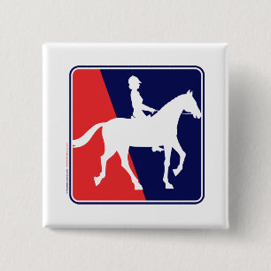 RWB-HORSE-RIDER 15 CM SQUARE BADGE