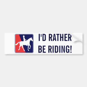 RWB-HORSE-RIDER BUMPER STICKER